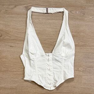White Fox Corset sleeveless top